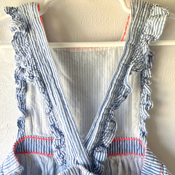 Mini Boden Seersucker Pinafore Dress Size 4-5 - Picture 9 of 12